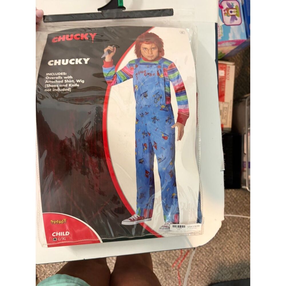 Spirit Halloween Childs Play Chucky costume size L/XL NEW